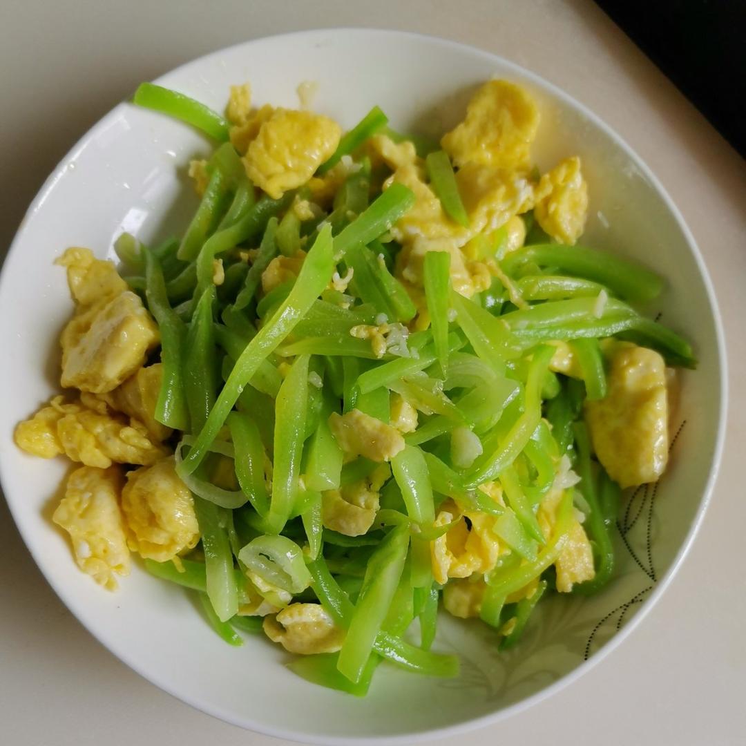 莴苣炒鸡蛋❗️好吃又下饭