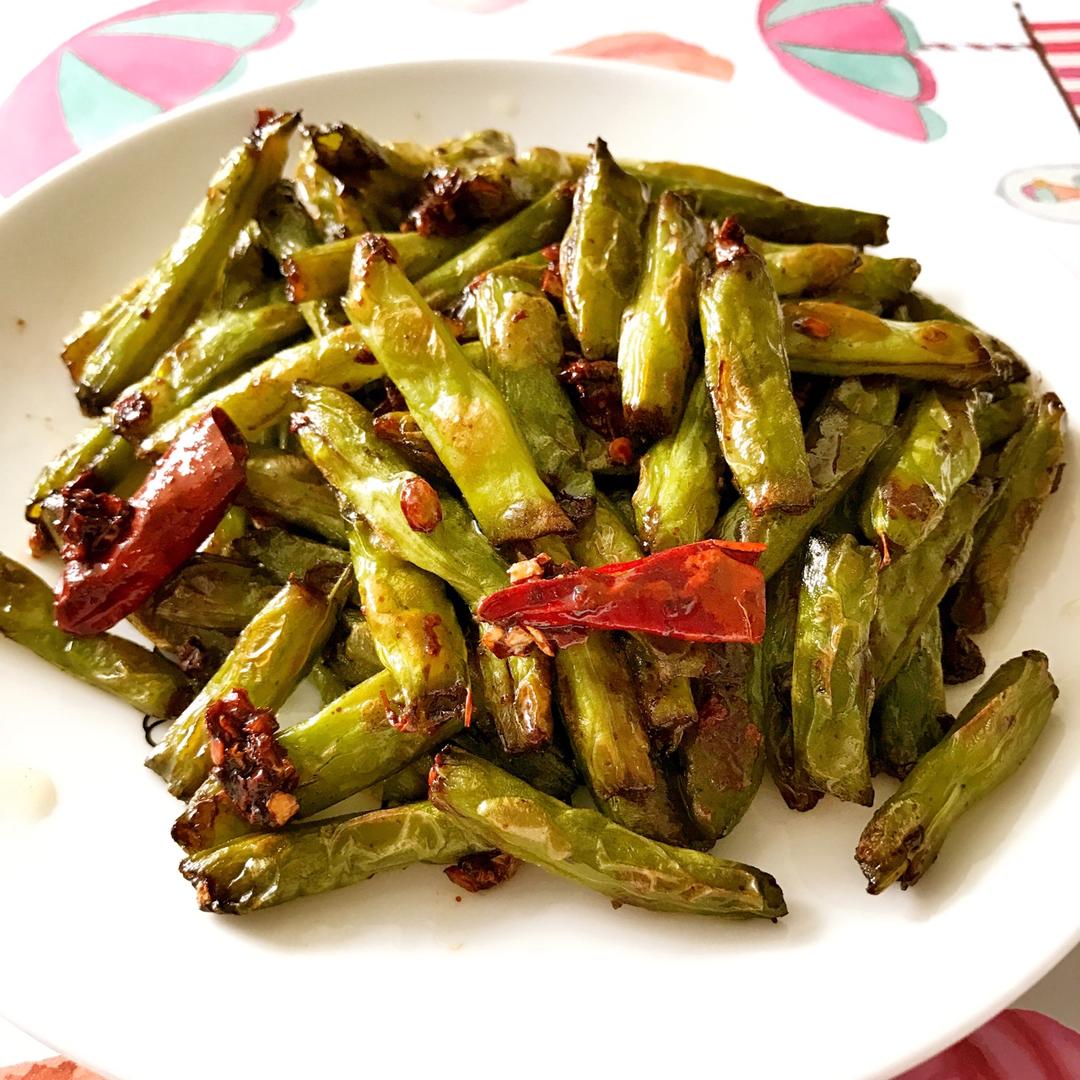lisa_hu做的素干煸豆角