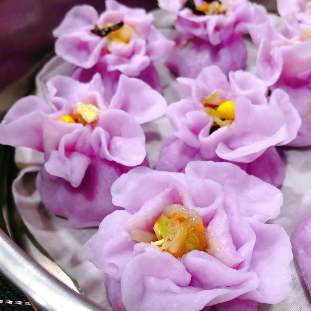 紫甘兰水晶蒸饺