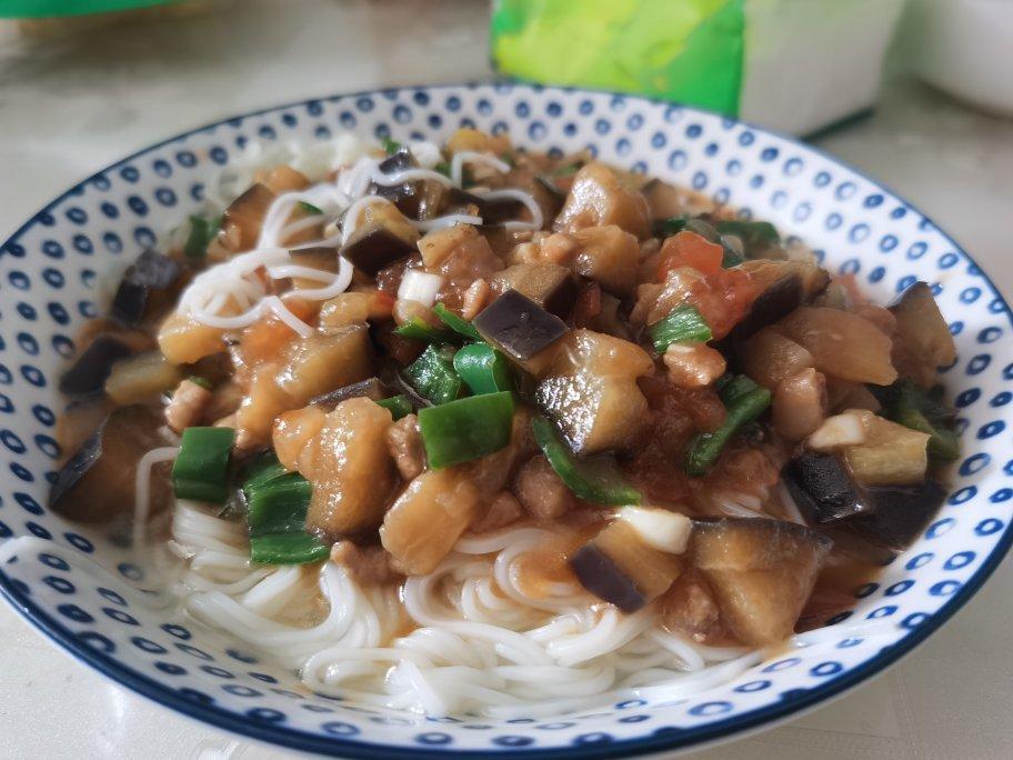 肉末茄子打卤面
