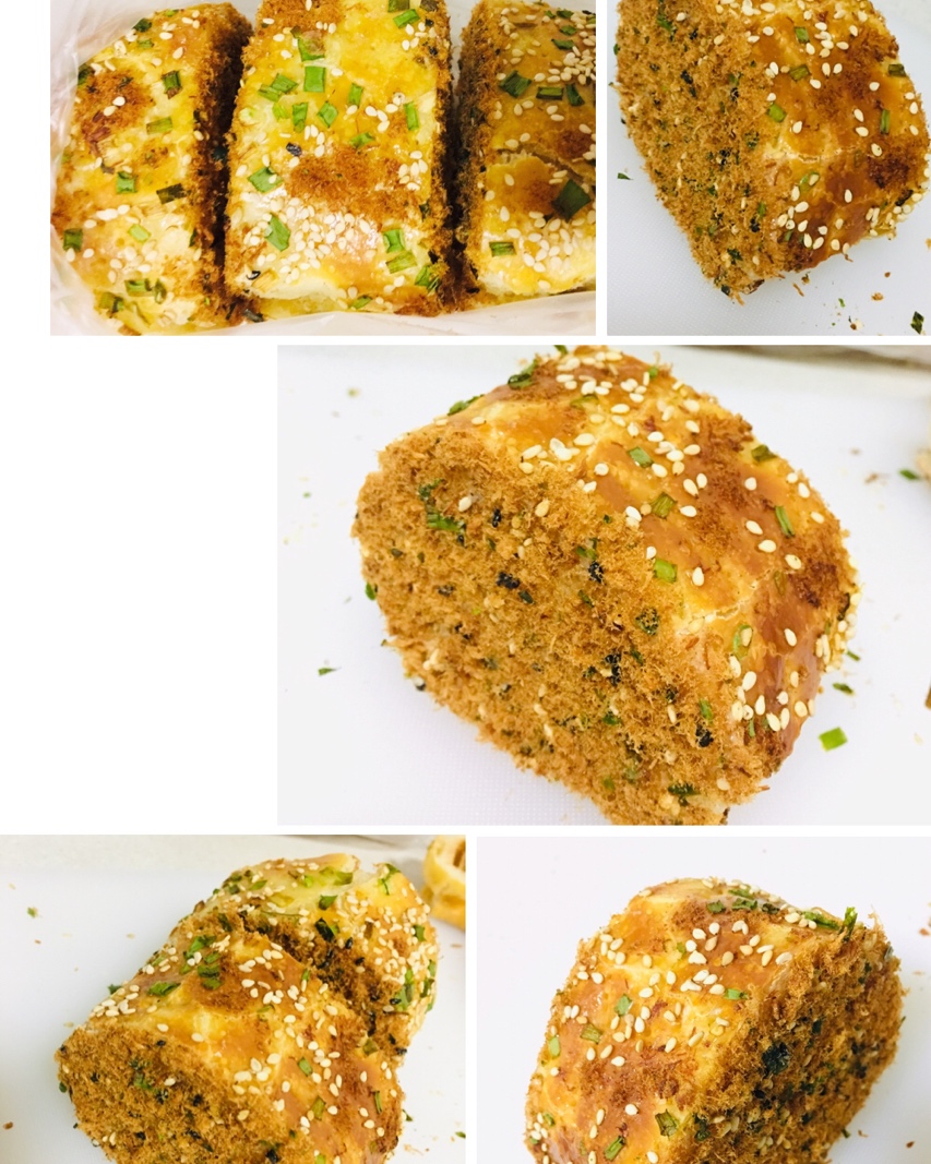 厨师机版肉松香葱面包卷——附香浓肉松做法