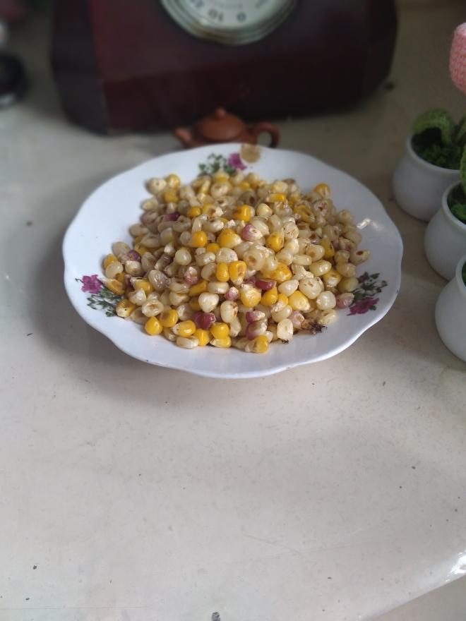 炒嫩玉米（爆浆玉米粒）【无油无盐素食】