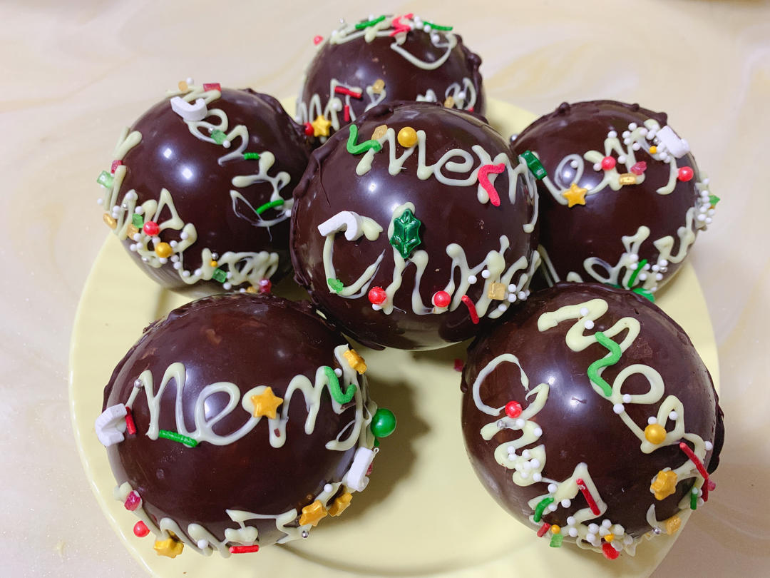 巧克力棉花糖可可球（圣诞版）