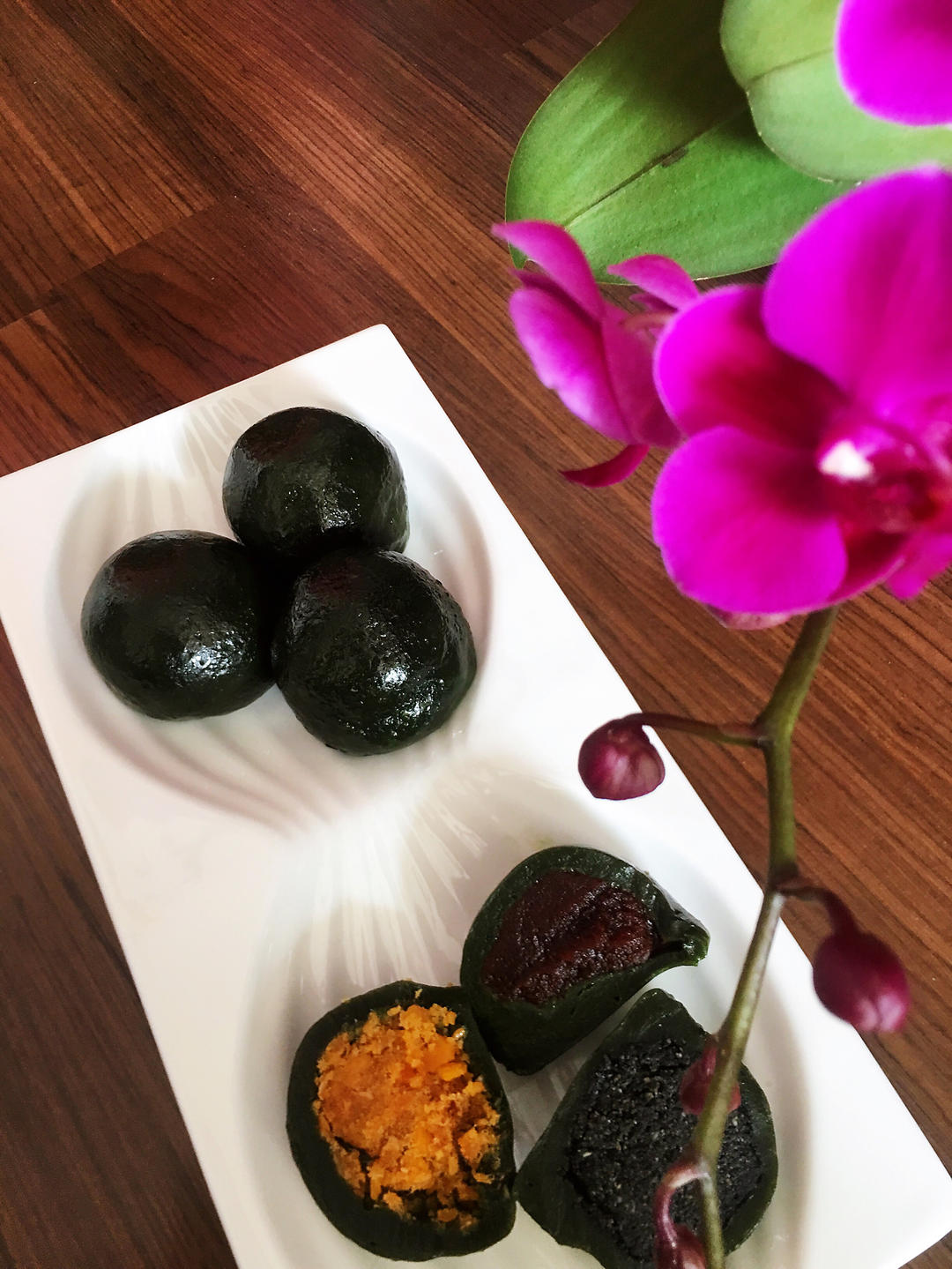《Tinrry+》咸蛋黄肉松青团+红豆沙青团