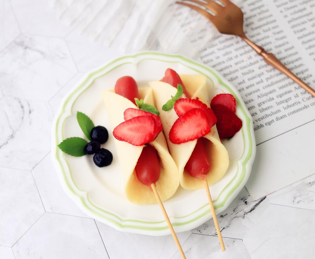 #麦子厨房#小红锅宝宝辅食：芝士火腿蛋卷