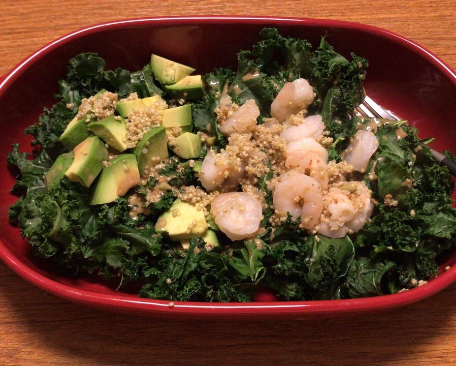 红薯黑豆藜麦羽衣甘蓝沙律 配牛油果酱汁 Southwestern Kale Power Salad with Sweet Potato, Quinoa & Avocado Sauce