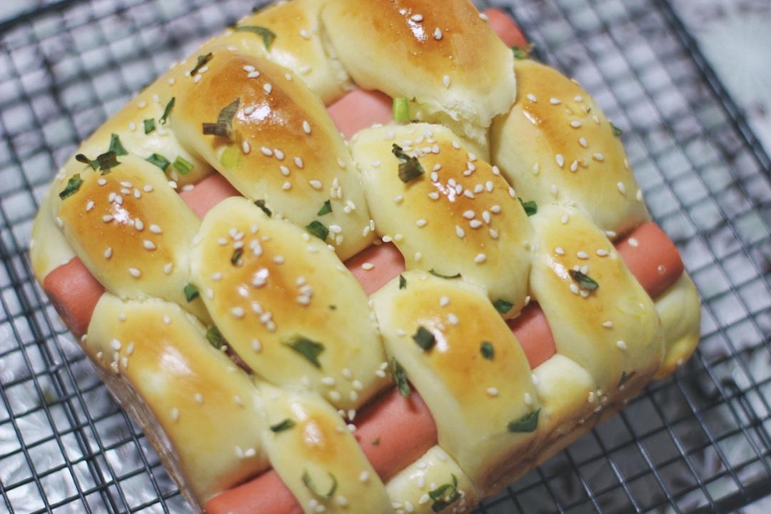 葱香火腿排包（一次发酵）
