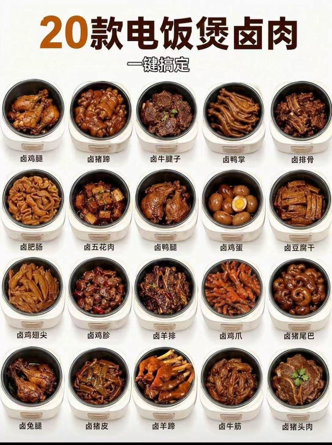 20款电饭煲卤肉
