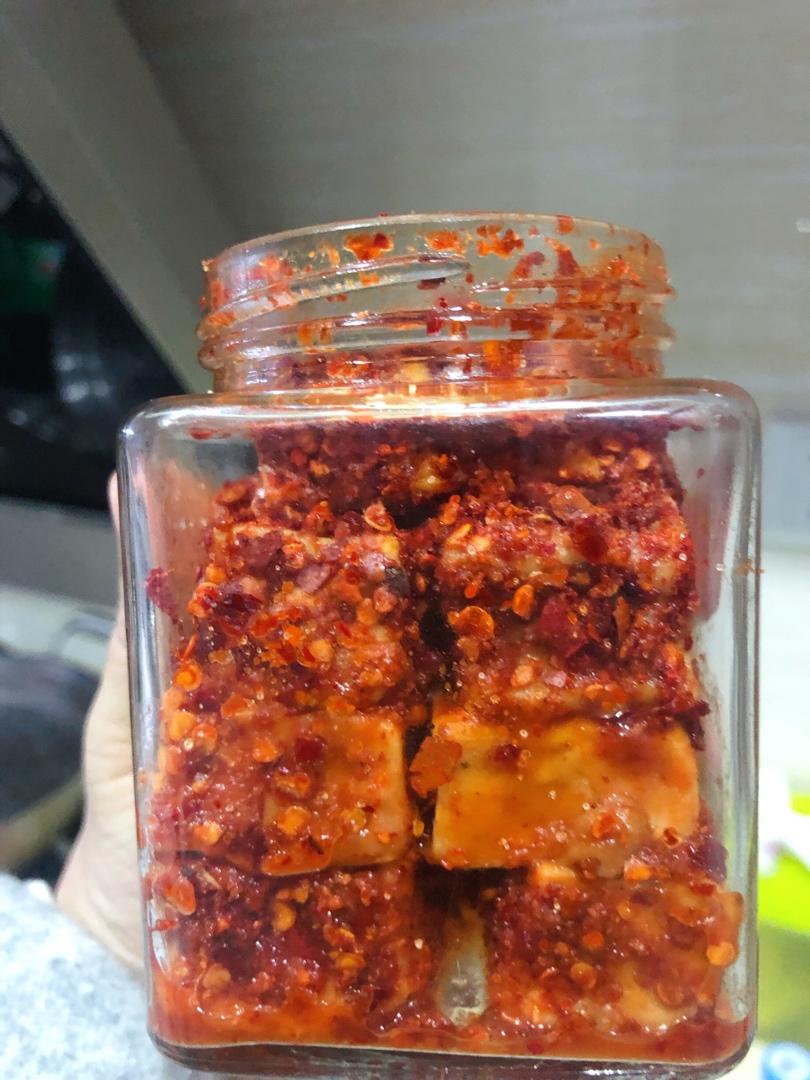 小人儿1做的超下饭香辣霉豆腐外婆家传秘方自制老豆腐