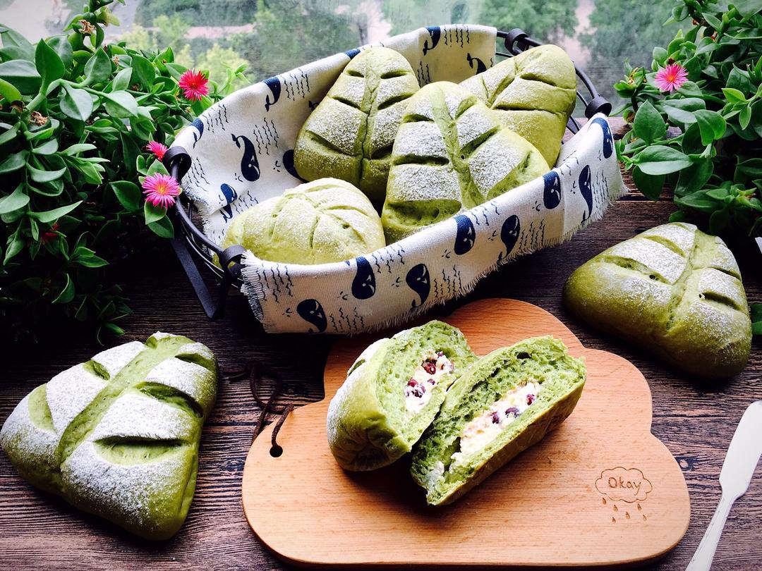 抹茶蜜豆乳酪软欧