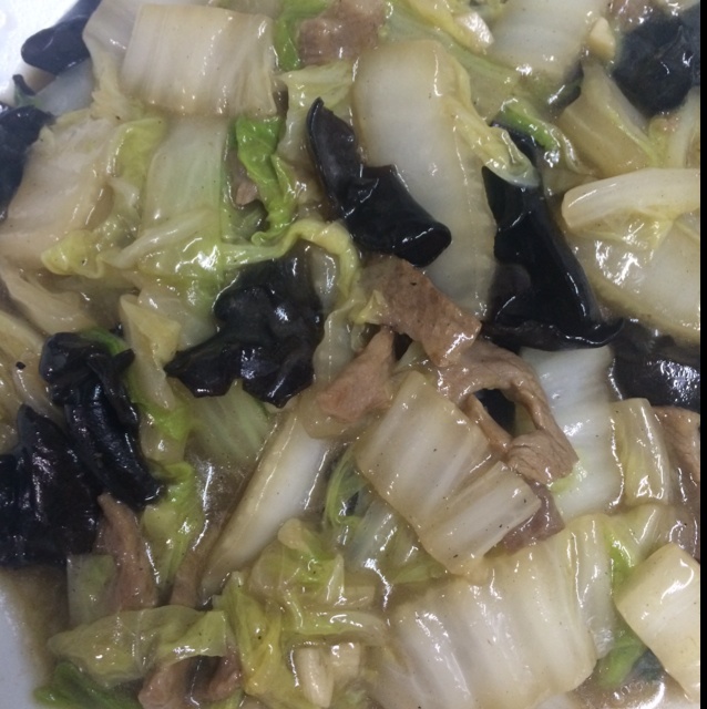 白菜木耳肉片