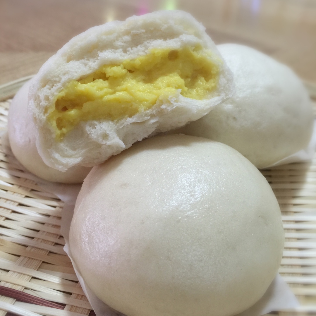 自制无油奶黄包