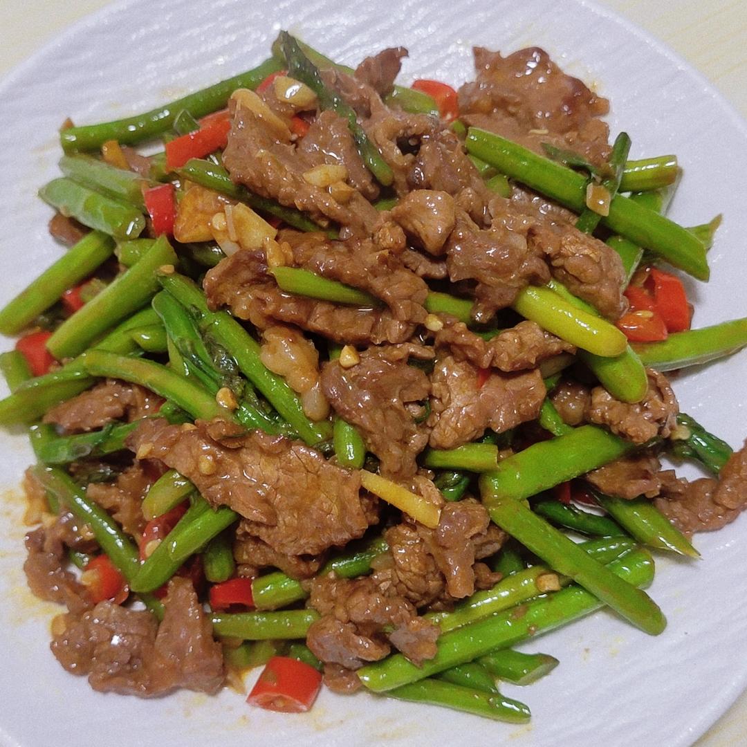 芦笋炒牛肉  成本36元