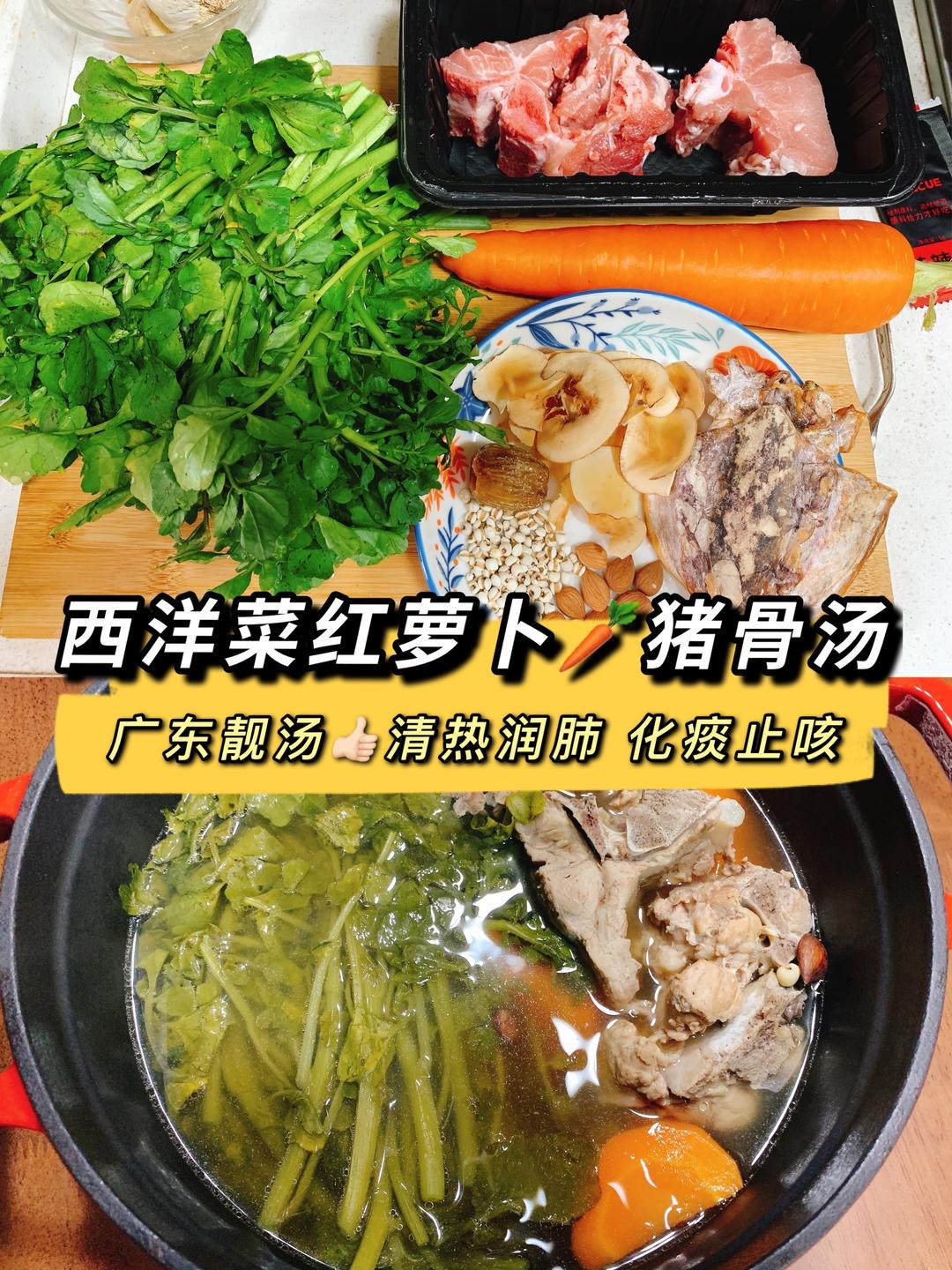 广东靓汤|西洋菜红萝卜猪骨汤的做法