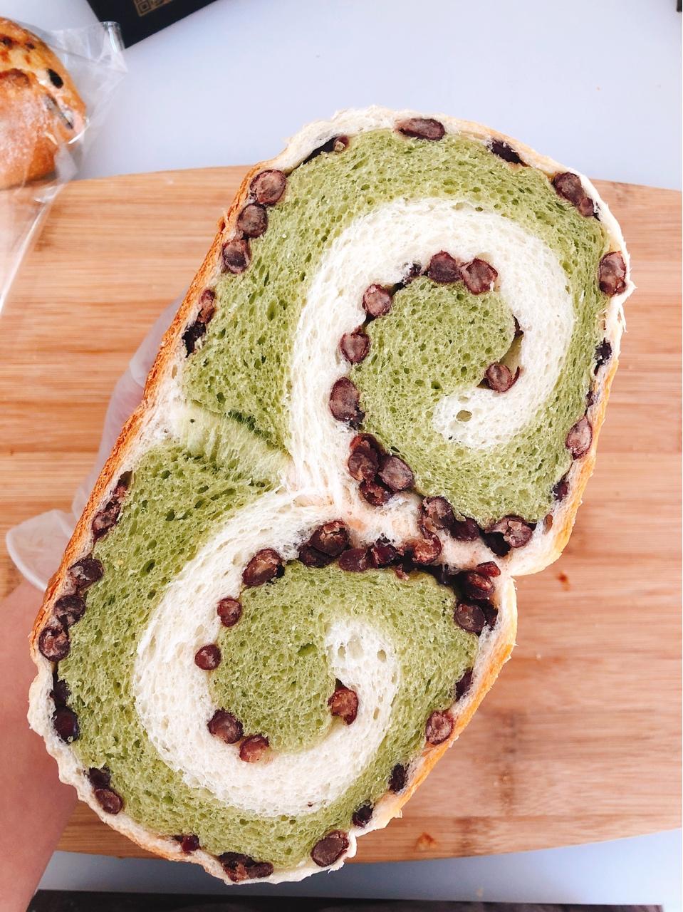 最正宗的日式抹茶红豆吐司