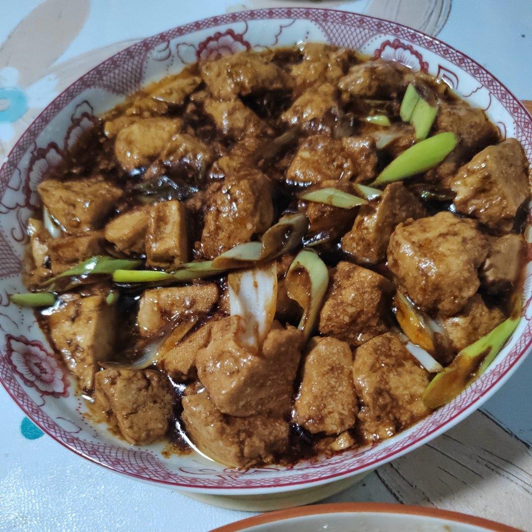 葱烧豆腐