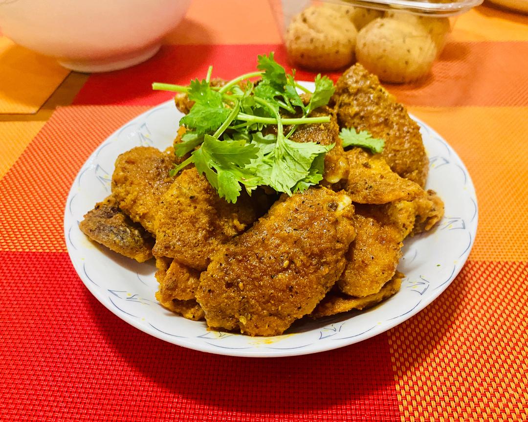 咸蛋黄薯片炸鸡翅