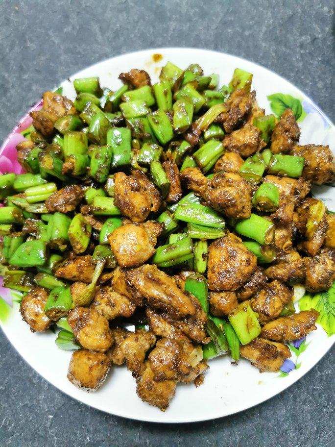 孜然豆角鸡丁「下饭菜」