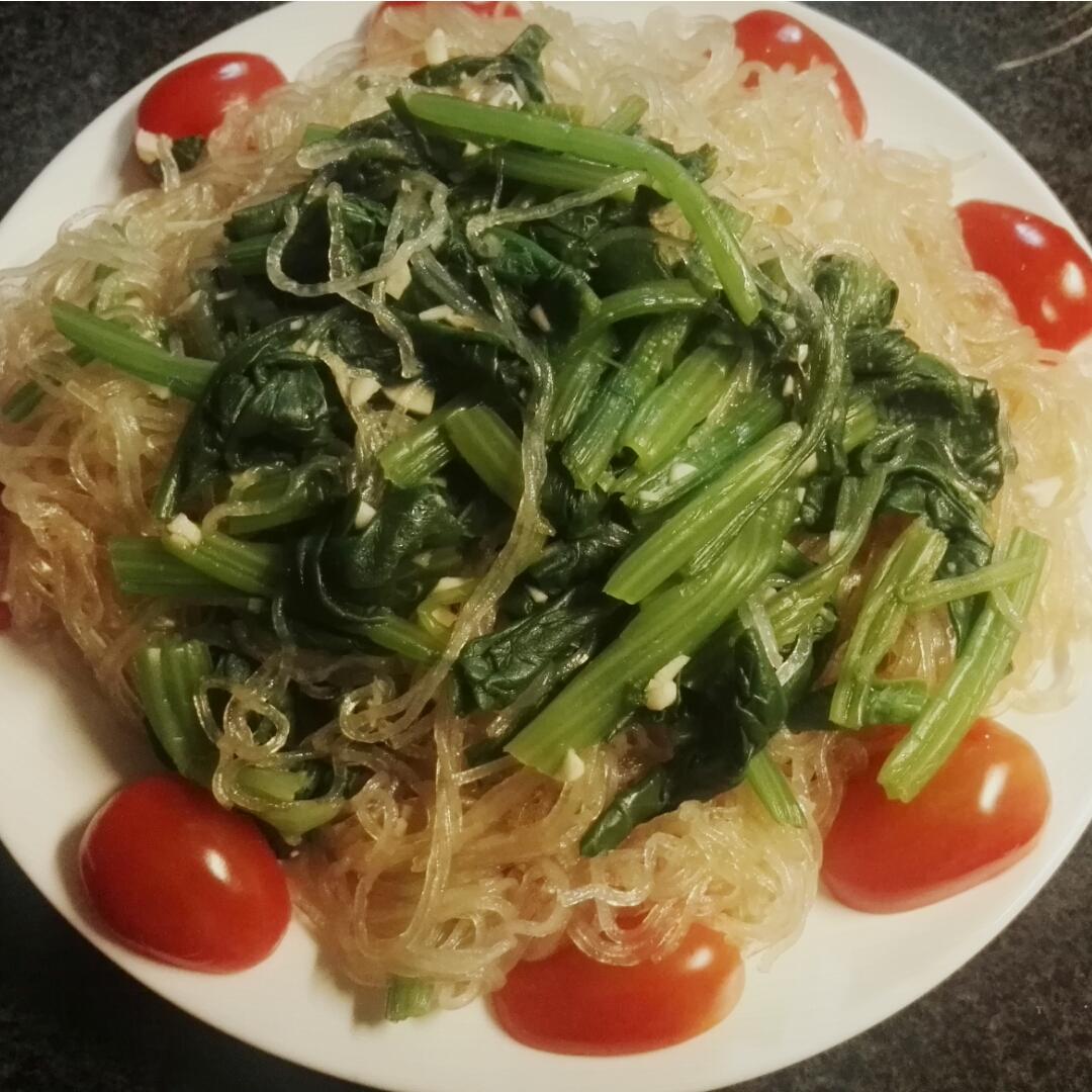 菠菜拌粉丝