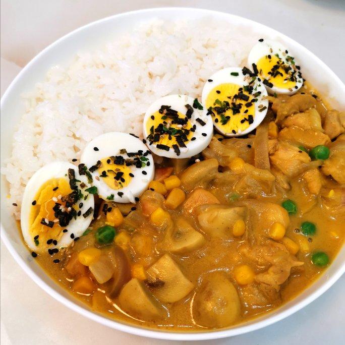 尾调做的百梦多鸡肉咖喱饭