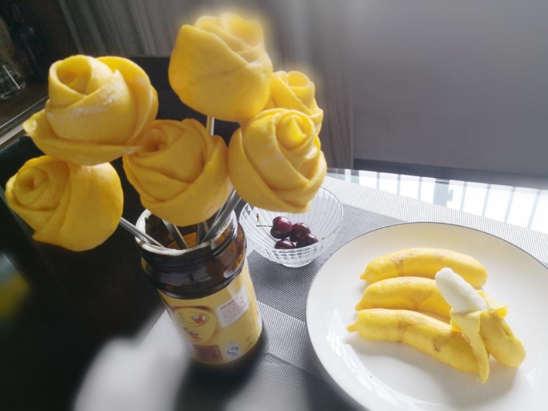 南瓜玫瑰花馒头