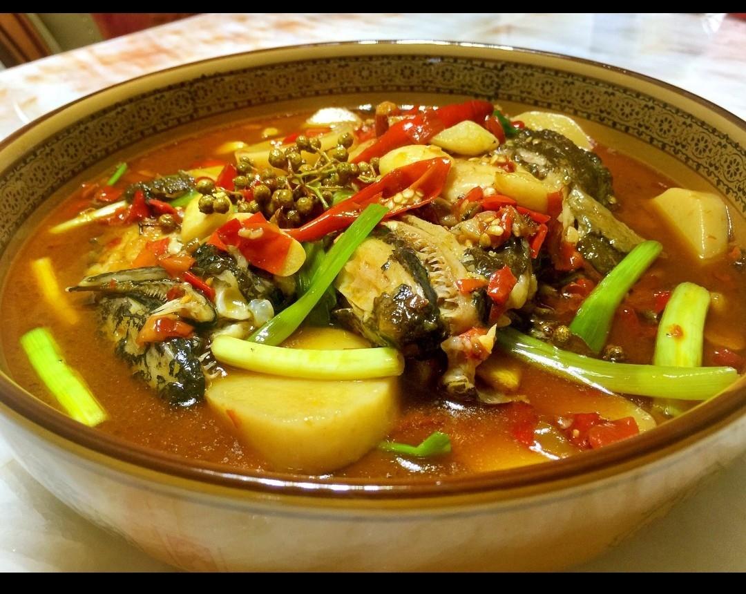 椒麻鱼头的做法