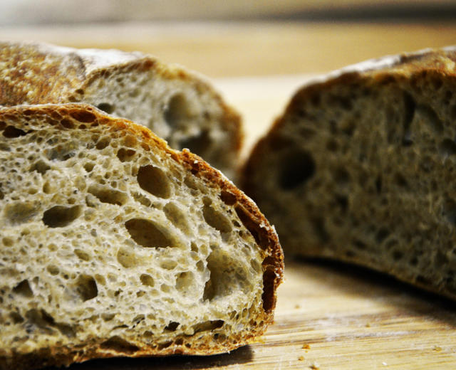【面包食验】天然酵母法式乡村面包 Sourdough French country bread的做法
