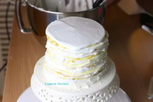 彩虹心千层蛋糕【Eugenie Kitchen 유키】的做法 步骤13