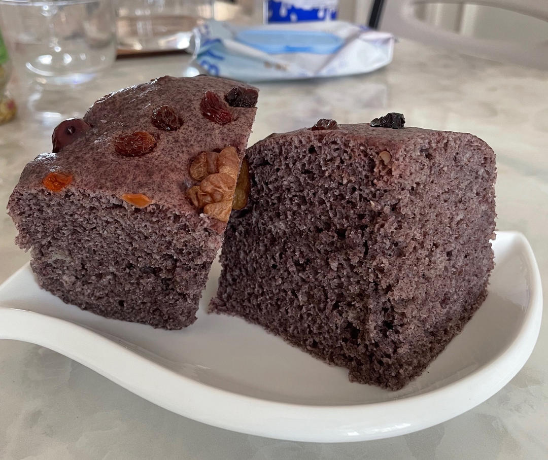 超营养健康的黑米面发糕(原创独家配方)