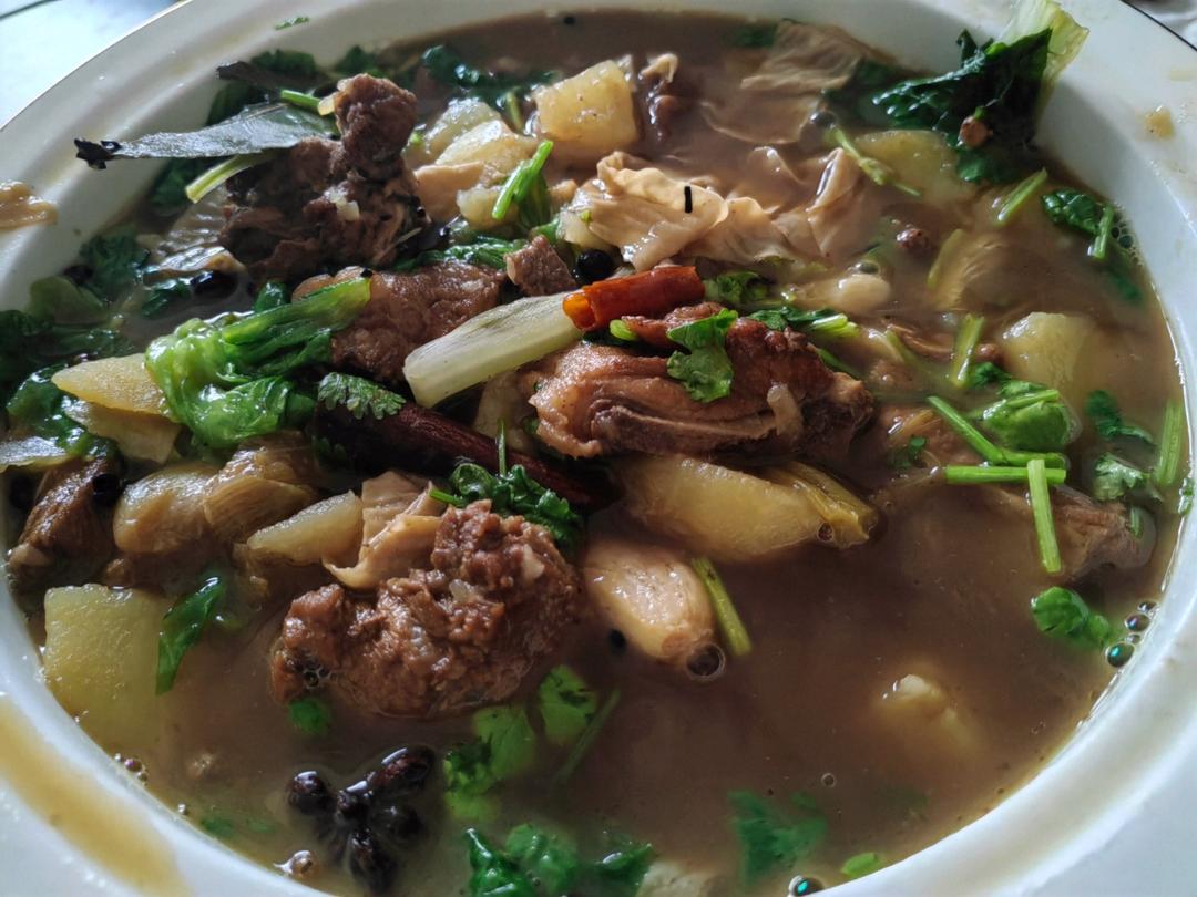 红烧排骨炖豆角