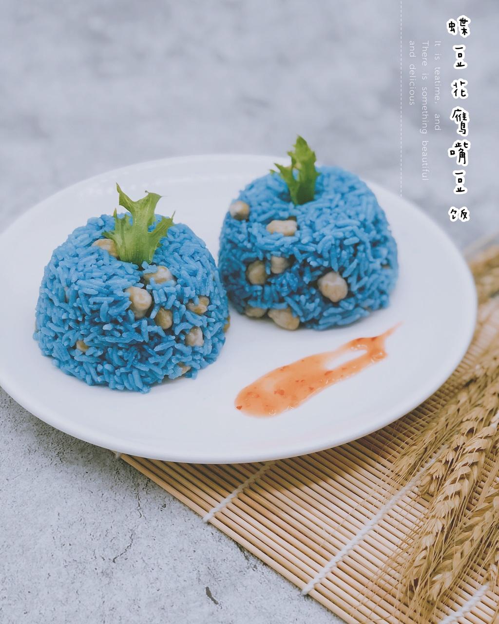 蝶豆花芝士饭团🍙