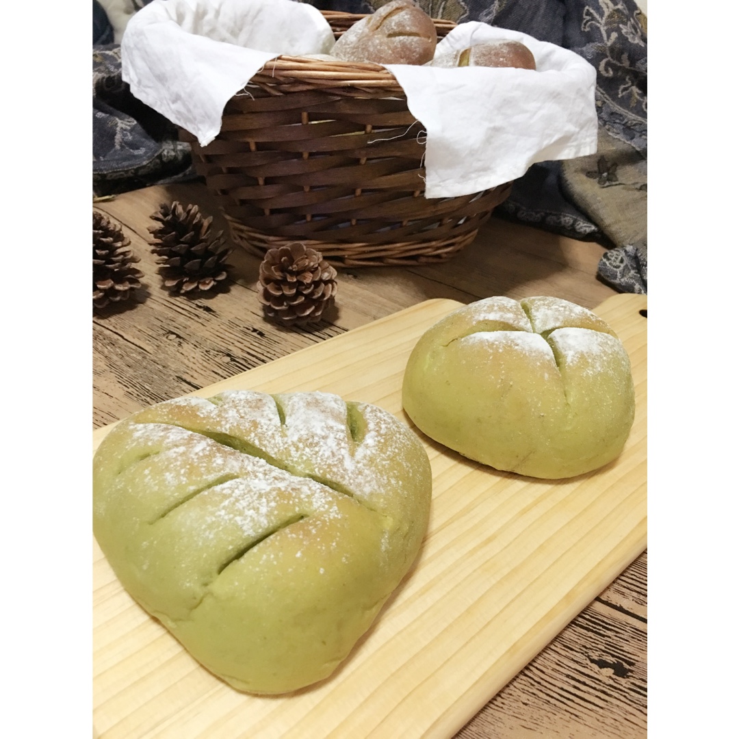抹茶（青汁）麻薯红豆软欧
