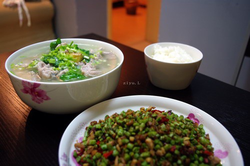 酸豆角炒肉末
