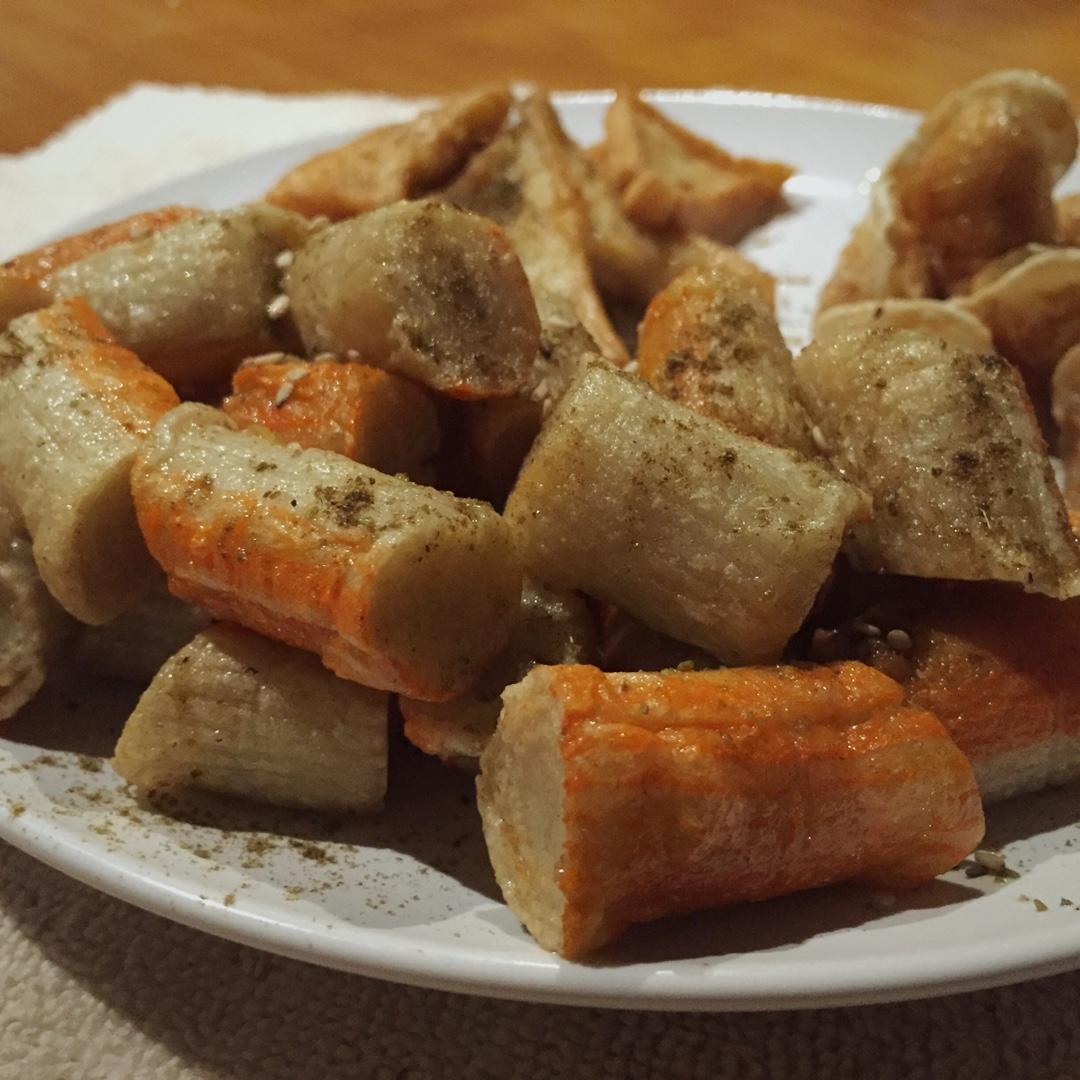 简单美味夜宵加餐～炸蟹棒！