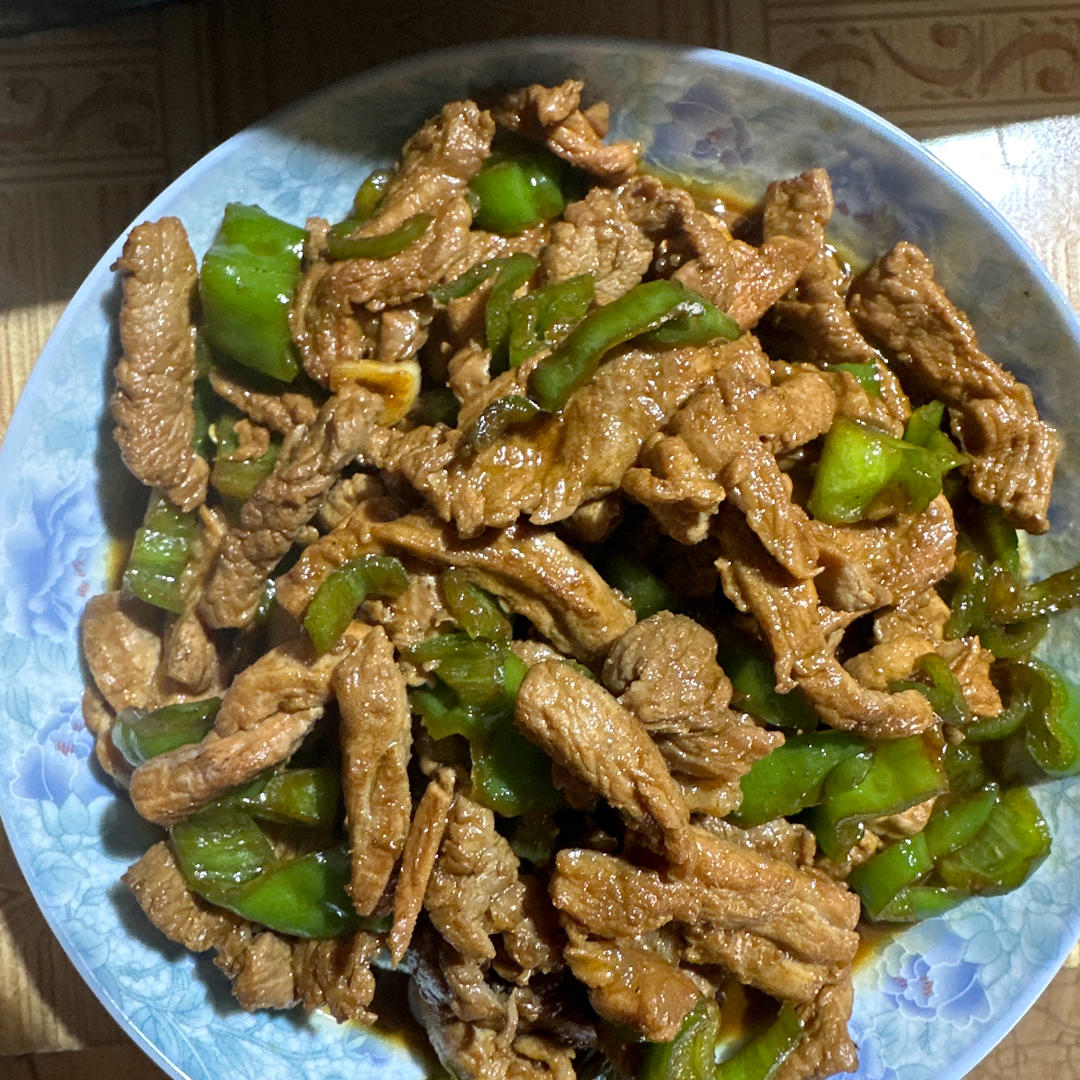 青椒肉丝（里脊肉版）