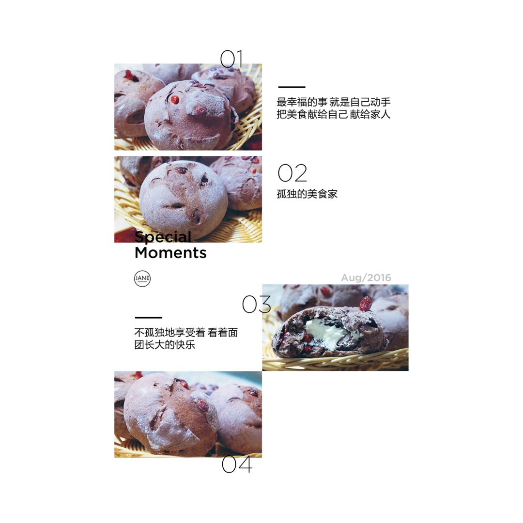 巧克力蔓越莓软欧 Rano Bread