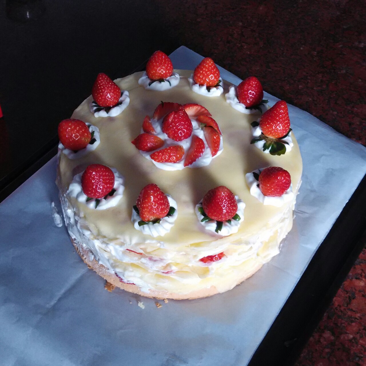 千层蛋糕（面糊不结块搅拌法+抹茶粉无颗粒）