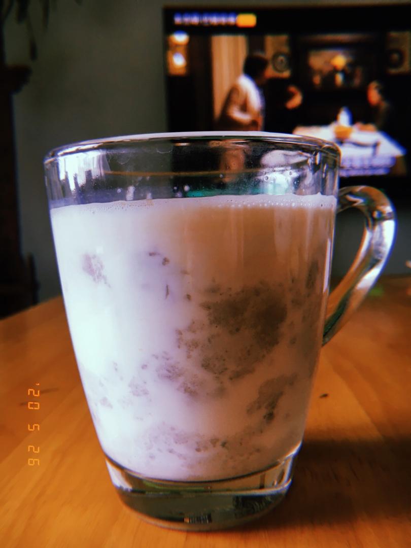 增肌减脂早餐—芋泥牛奶