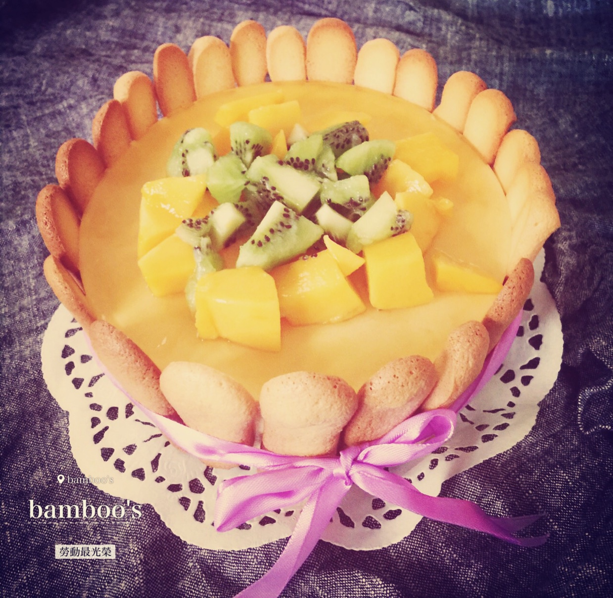 料超足的芒果慕斯蛋糕