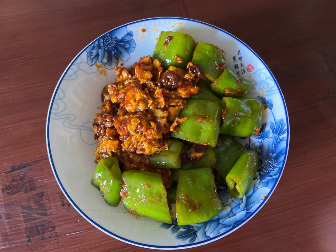 超级下饭的虎皮青椒炒鸡蛋！三碗饭都不够