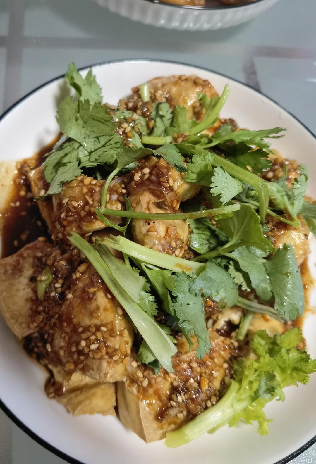 夜市上的浇汁豆腐，没想到做法如此简单‼️