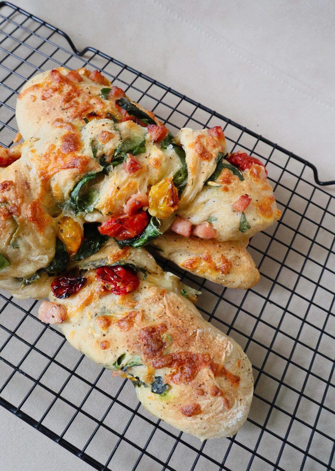 免揉面的全麦恰巴塔扭扭棒