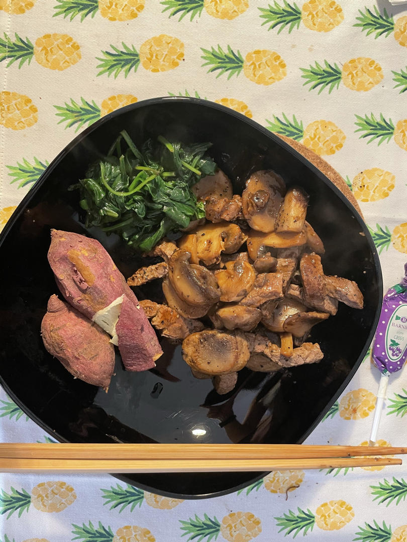 黑胡椒杏鲍菇牛肉粒