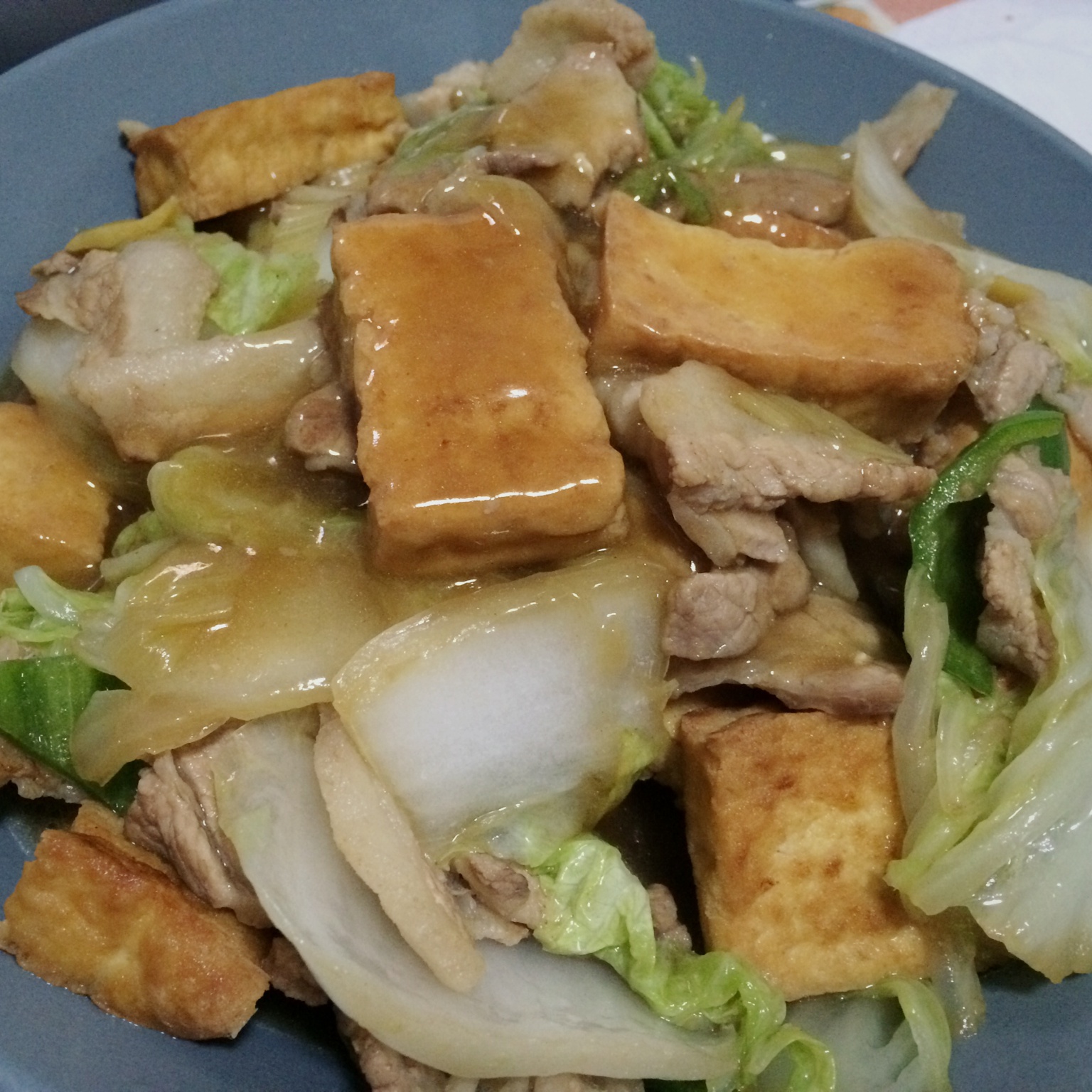家常白菜炖豆腐-新手下厨 Stew Chinese cabbage with Tofu