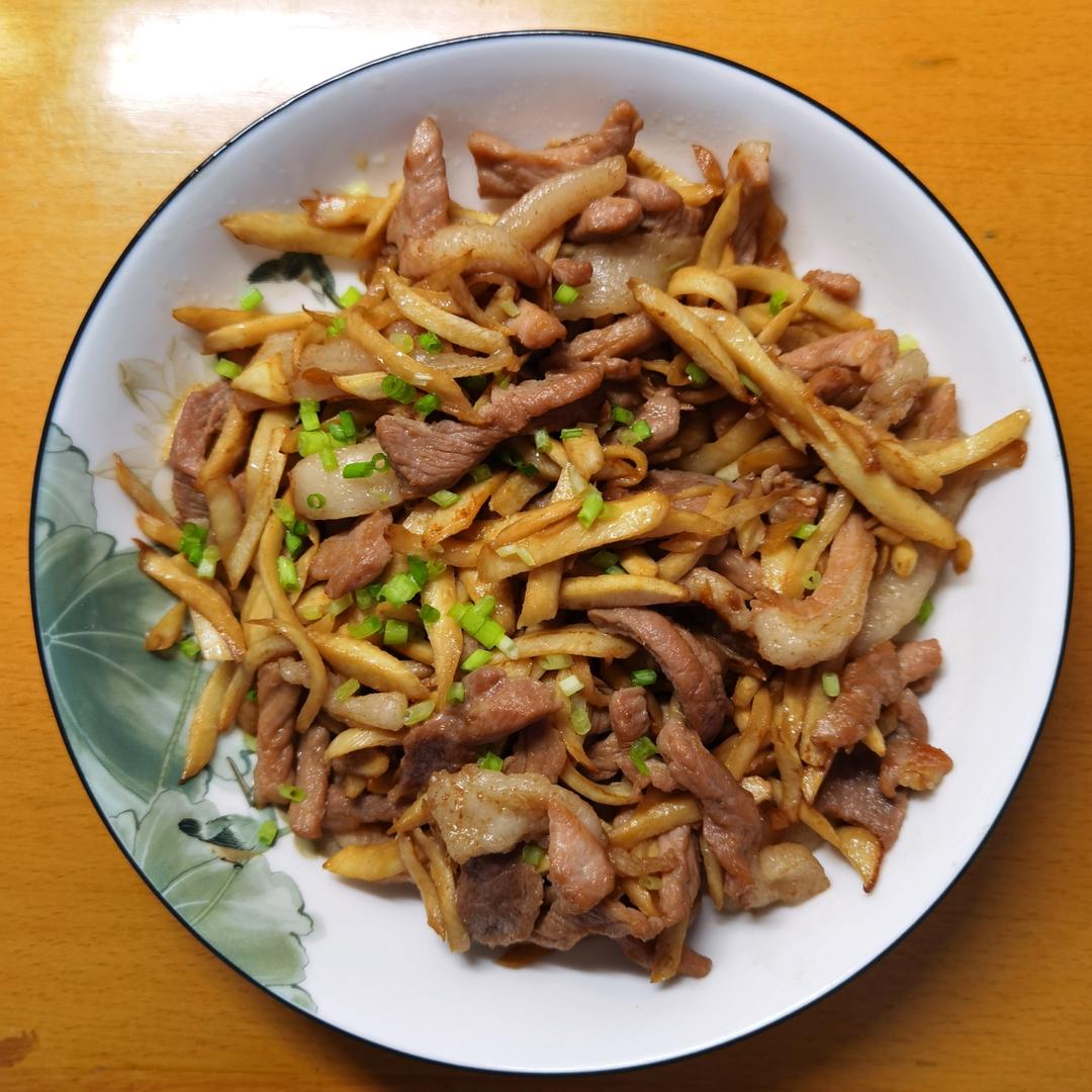 家常菜－茭白炒肉丝