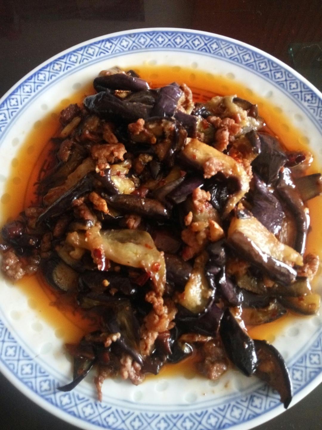 红烧肉沫茄子