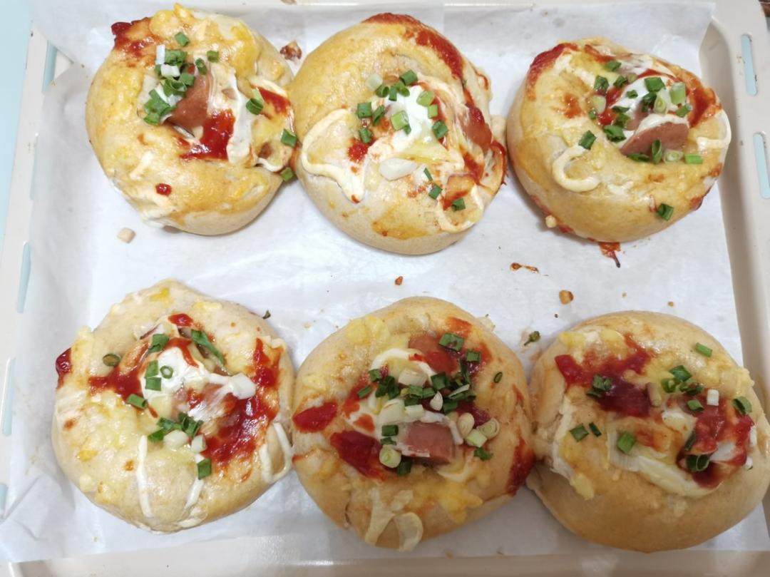 香葱芝士香肠小面包