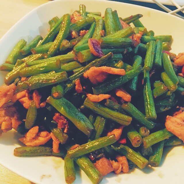 豆角炒肉