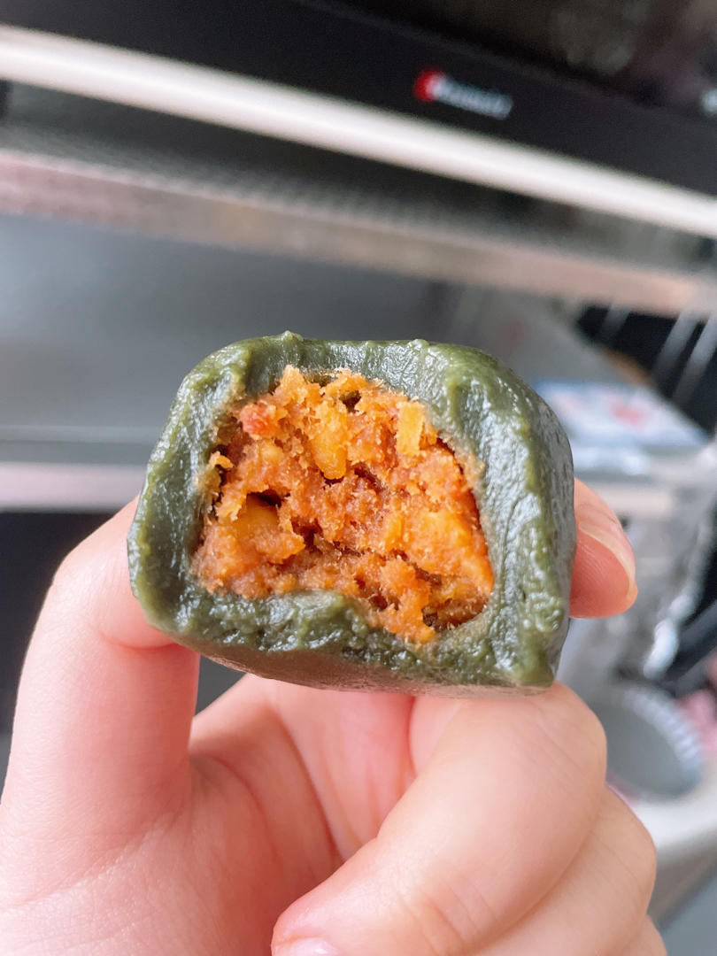《Tinrry+》咸蛋黄肉松青团+红豆沙青团