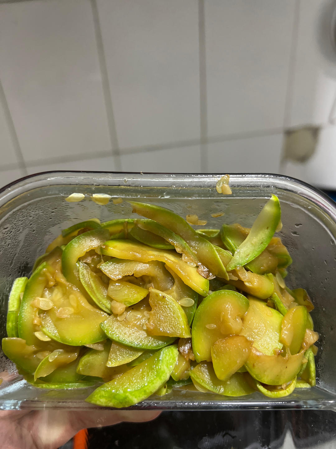 青椒肉丝炒生瓜（西葫芦）